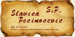Slavica Pečinoćević vizit kartica